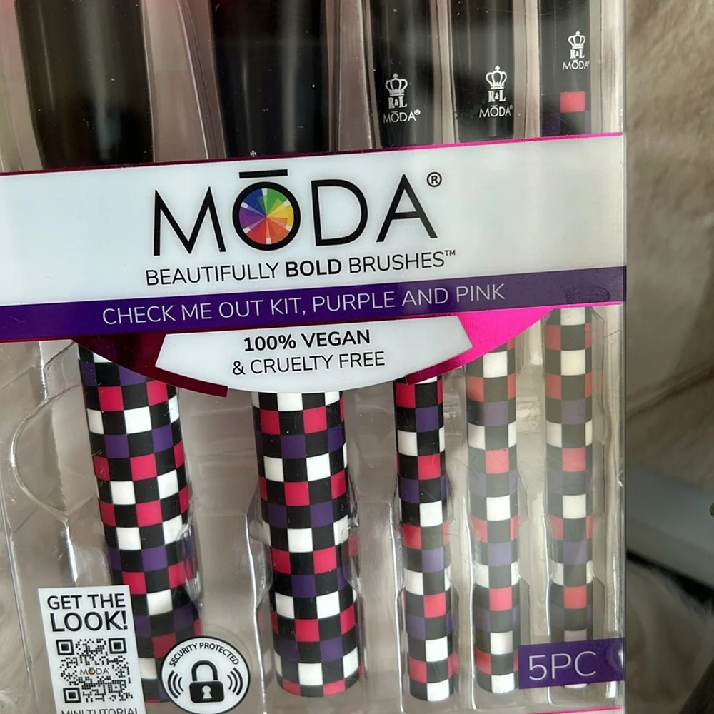 Moda hot pink Barbie pink cosmetic brush set